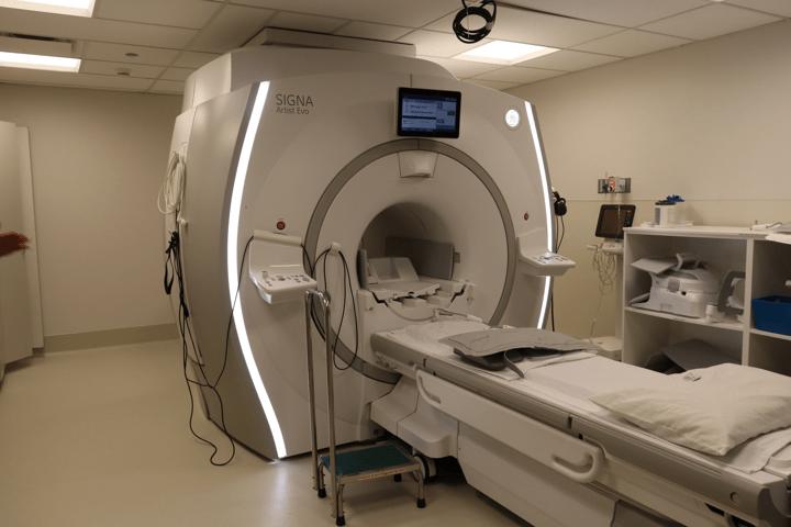 Refurbished GE MRI system staged for used MRI buyer due diligence.