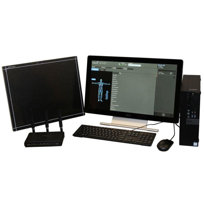 DR panel and X-ray components used for imaging parts identification.